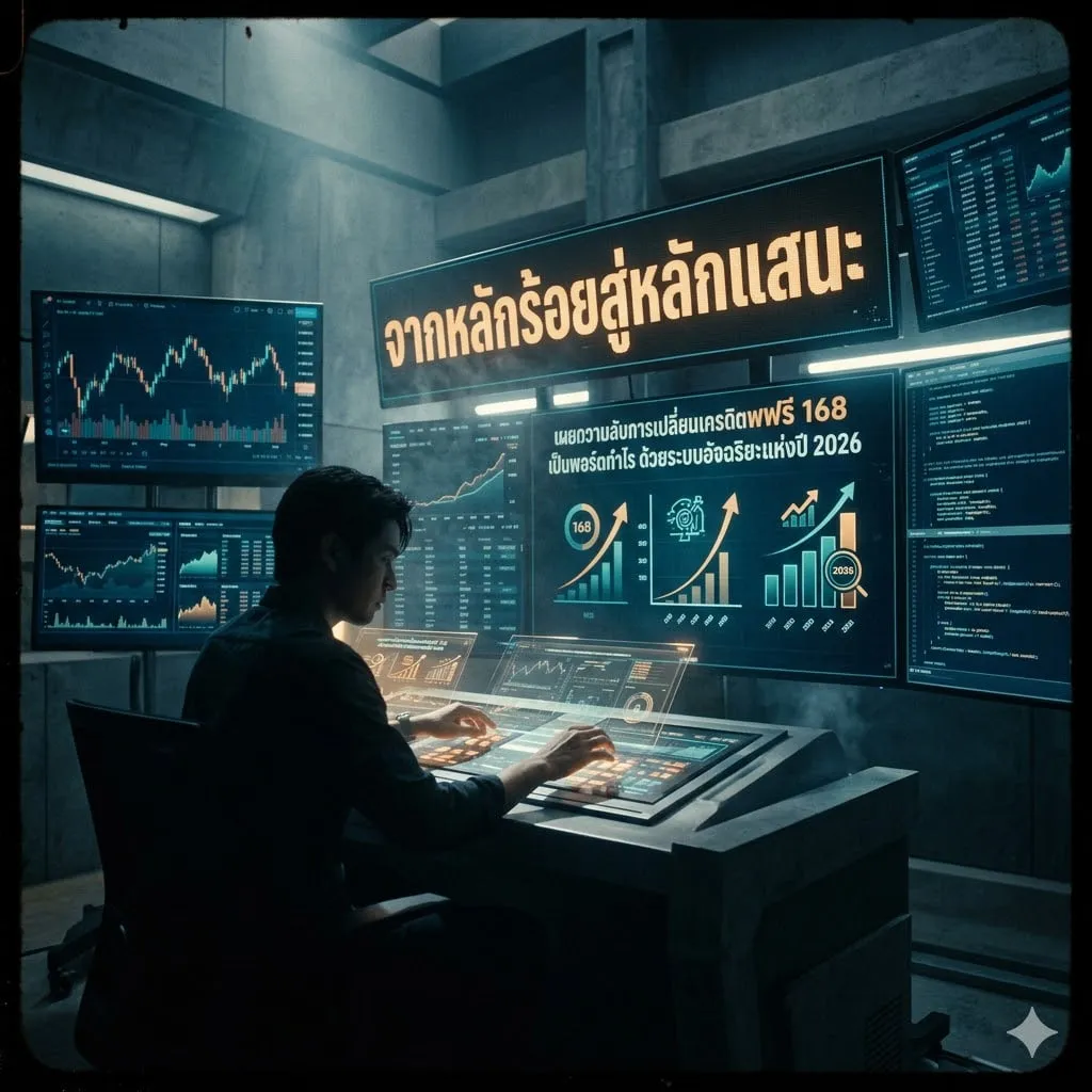 จากหลักร้อยสู่หลักแสน เผยความลับการเปลี่ยนเครดิตฟรี 168 เป็นพอร์ตกำไร ด้วยระบบอัจฉริยะแห่งปี 2026